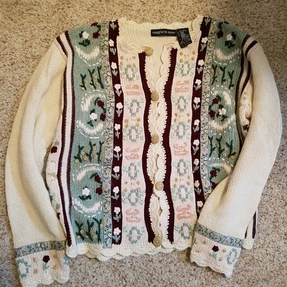NWOT Eagle's Eye Holiday Sweater/Cardigan - Picture 1 of 8